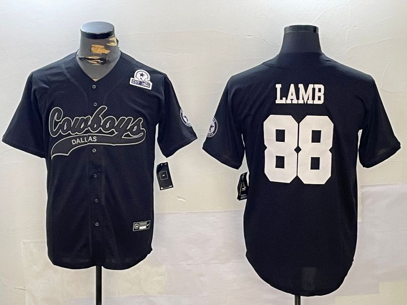 Men Dallas Cowboys #88 Lamb Black Joint Name 2024 Nike Limited NFL Jersey style 4->dallas cowboys->NFL Jersey